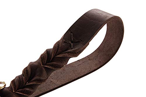 hunter-sansibar-solid-verstellbare-f-hrleine-leder-geflochten-1-5-x-200-cm-dunke image 7
