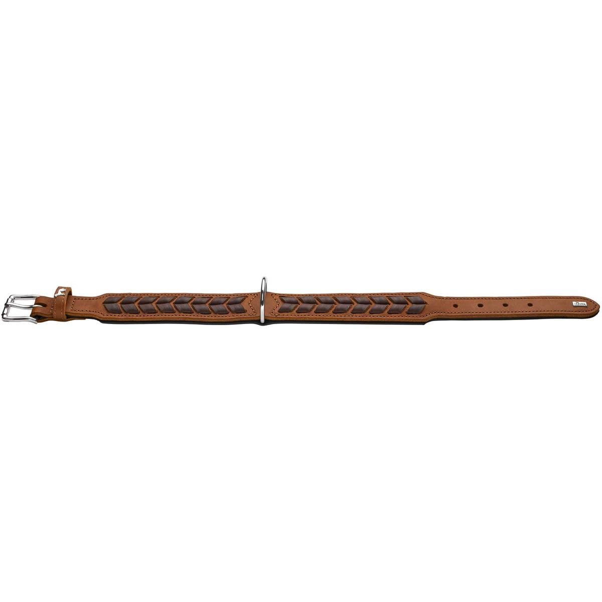 hunter-el-paso-hundehalsband-leder-geschmeidig-handgeflochten-cognac-schwarz-gr- image 4