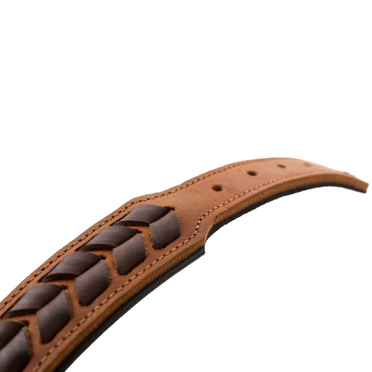 hunter-el-paso-hundehalsband-leder-geschmeidig-handgeflochten-cognac-schwarz-gr- image 3