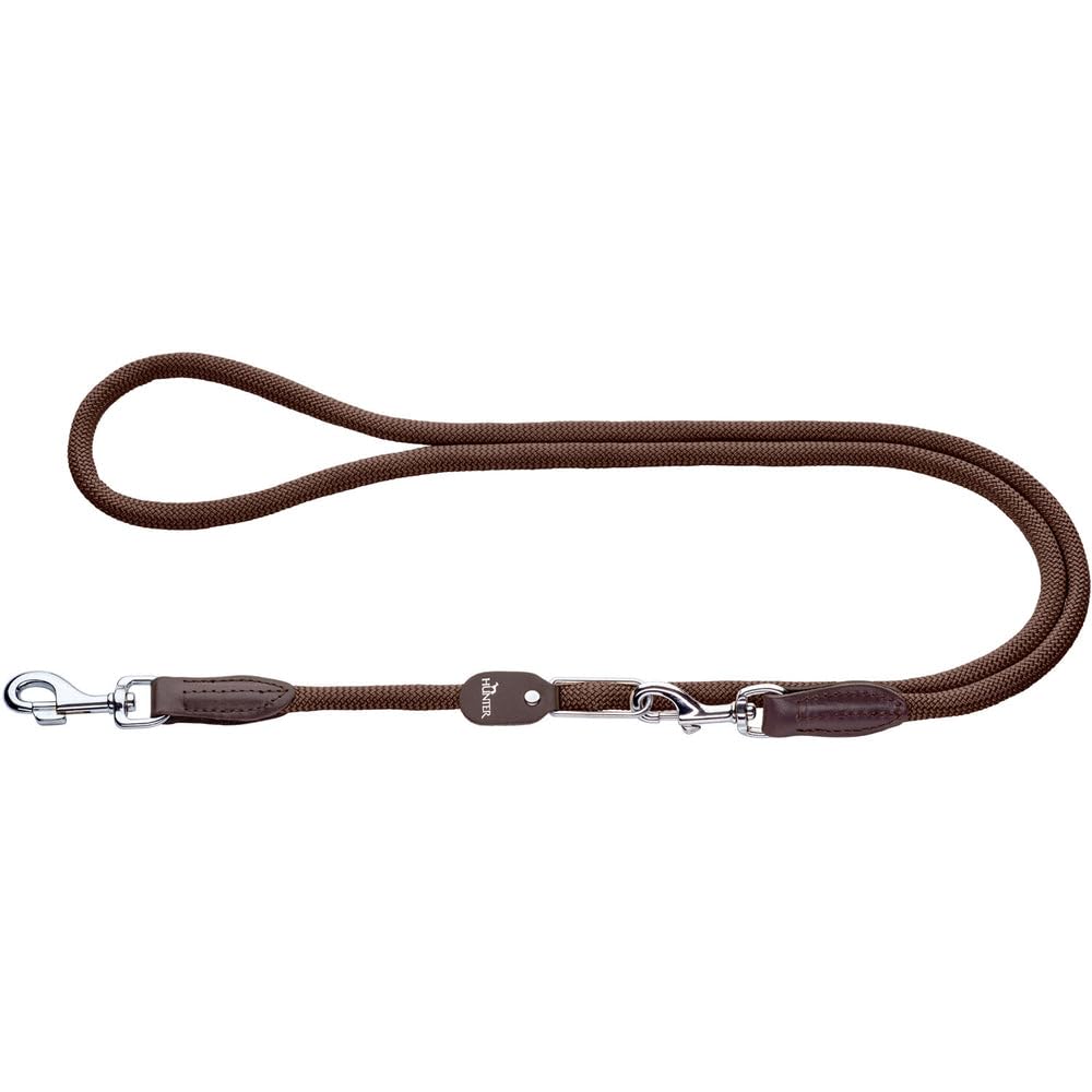 hunter-vario-hundeleine-freestyle-braun-260-cm-stufenlos-verstellbar-wetterfeste image 1