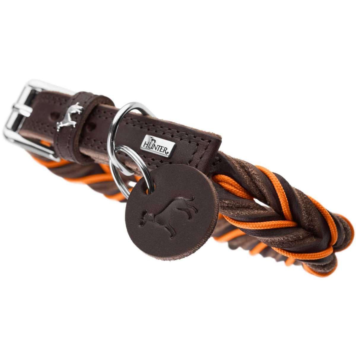 hunter-solid-education-cord-hundehalsband-gr-e-40-handgeflochtenes-rindsleder-mi image 2