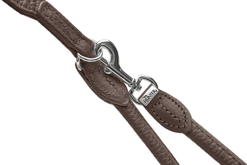 hunter-round-soft-love-verstellbare-hundef-hrleine-braun-rindnappaleder-rundgele image 2