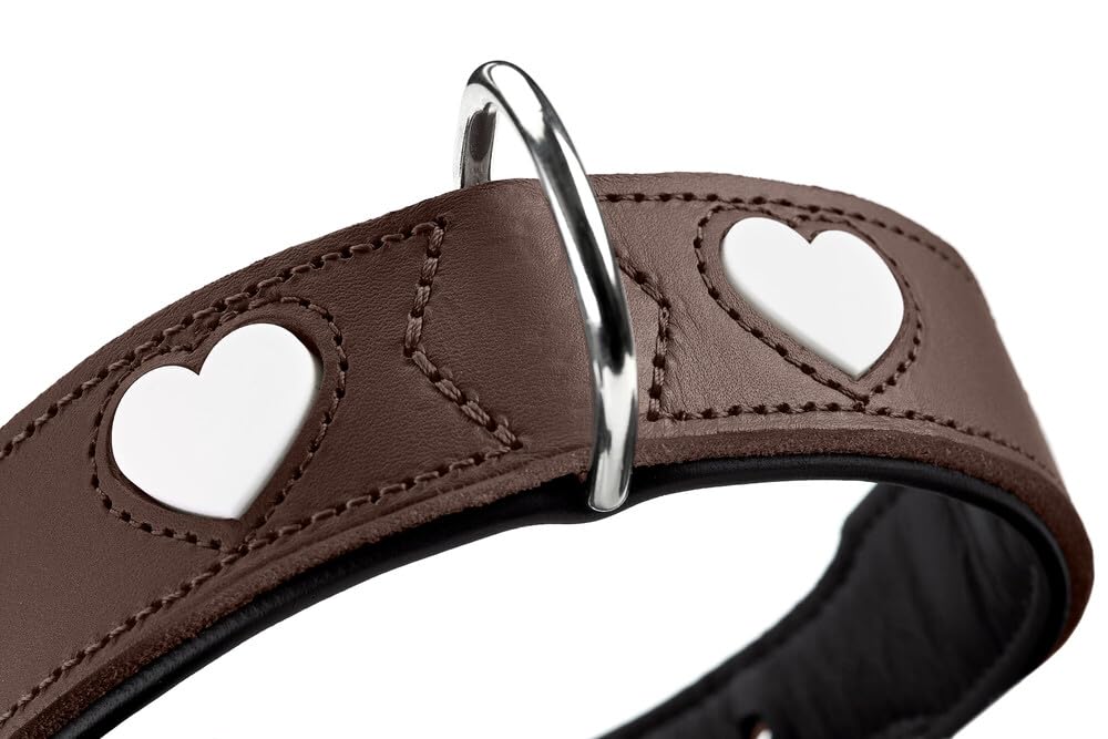 hunter-love-hundehalsband-rindsleder-mit-handgen-hten-herzen-unterlegt-mit-rindn image 3