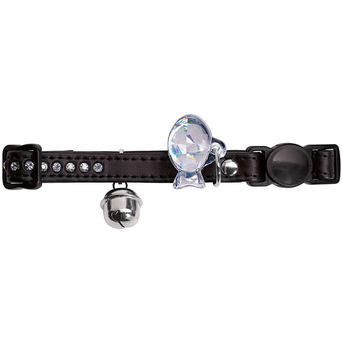 hunter-modern-art-luxus-katzenhalsband-kunstleder-mit-strasssteinen-sicherheitsv image 1