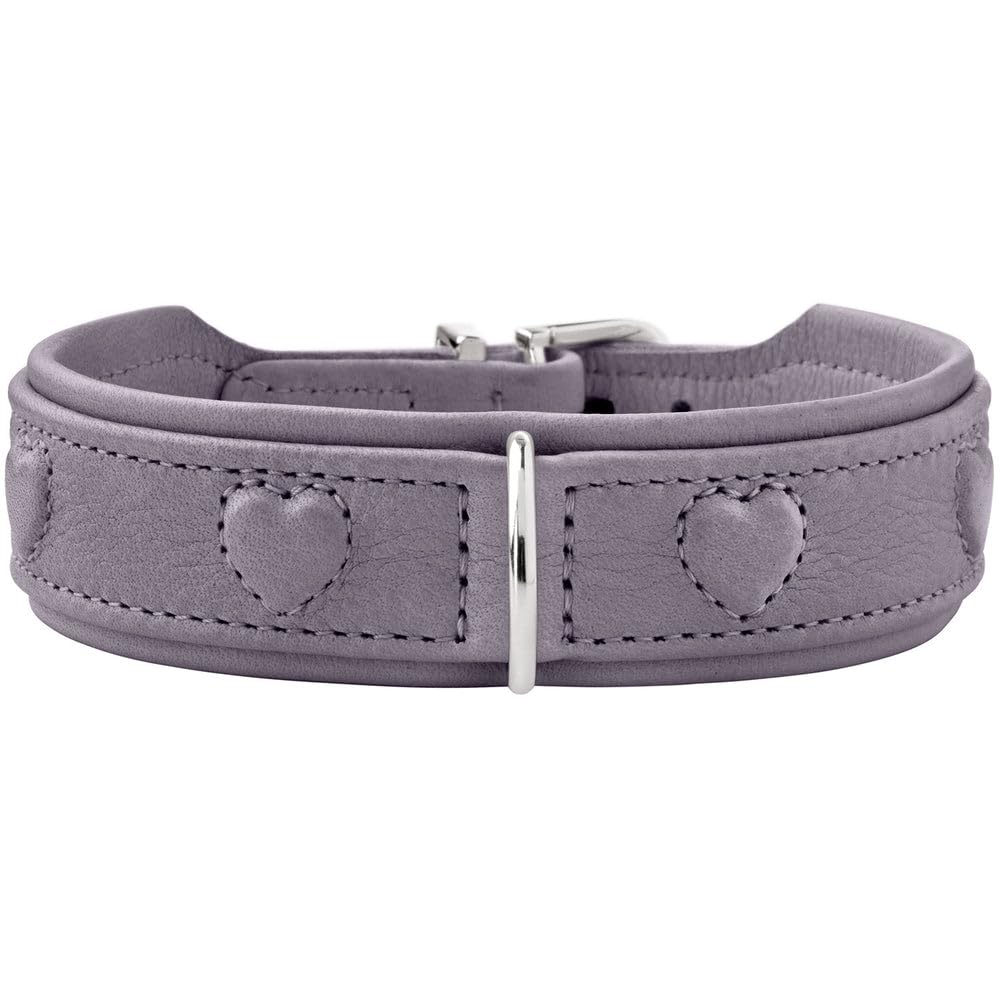 hunter-hundehalsband-soho-x-love-gr-e-32-flieder-grau-chromfreies-rindsleder-mit image 1
