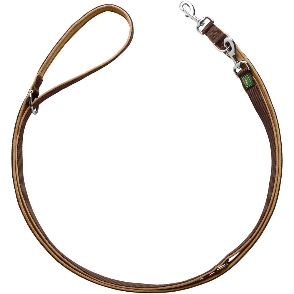 hunter-verstellbare-f-hrleine-neopren-gr-e-20-200-in-braun-caramel-3-fach-verste image 8