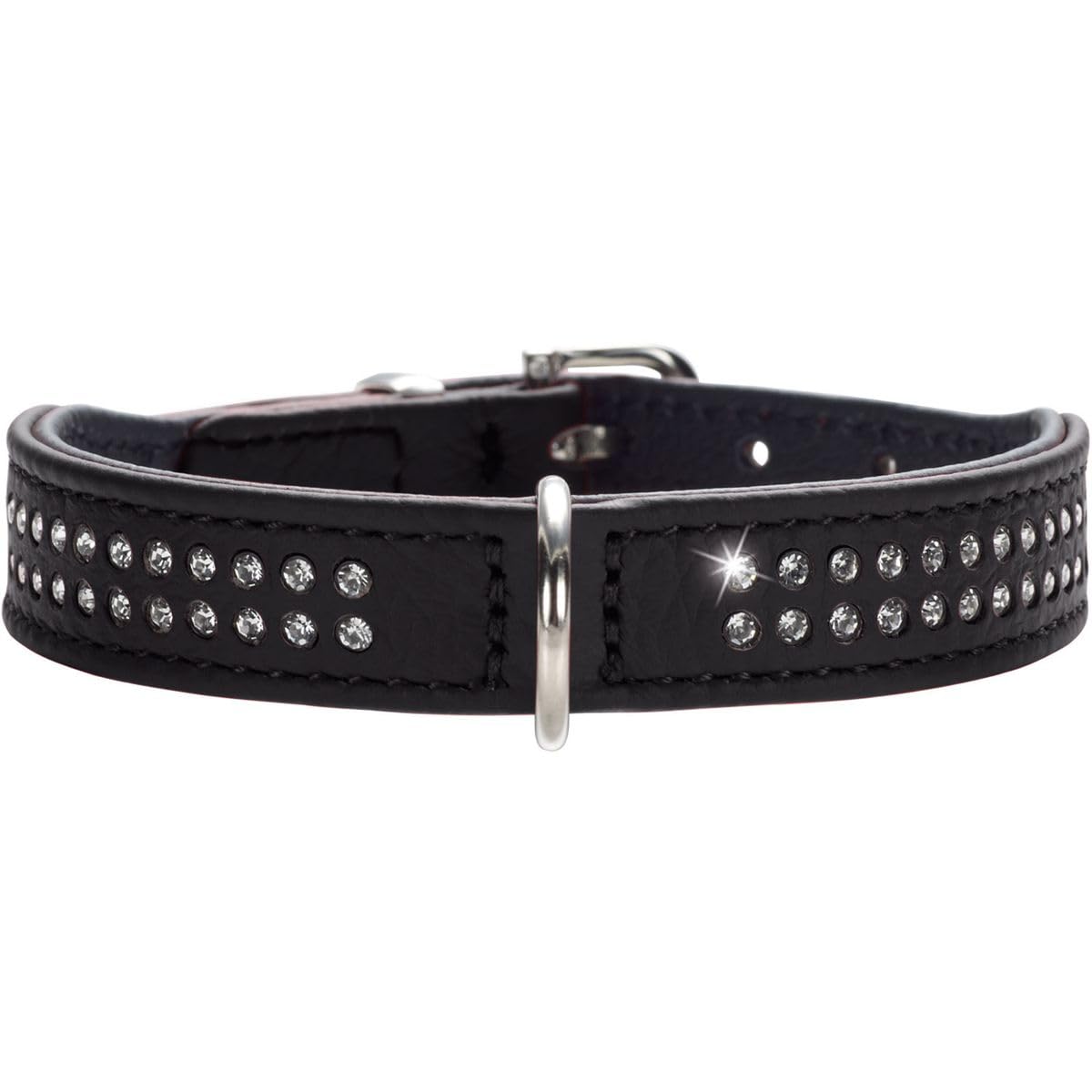 hunter-diamond-petit-halsband-f-r-kleine-hunde-rindnappaleder-mit-strasssteinen- image 5