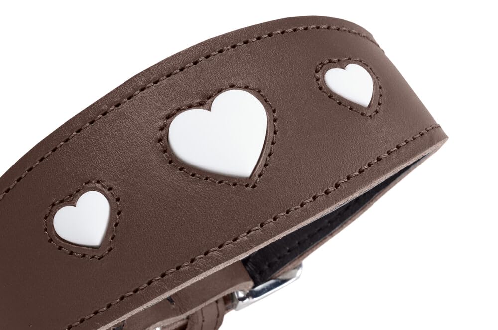 hunter-windhundhalsband-love-braun-schwarz-weiches-rindsleder-gepolstert-made-in image 5