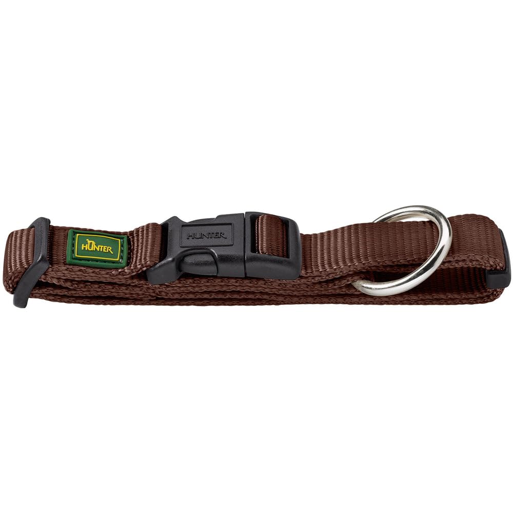 hunter-vario-basic-nylon-hundehalsband-s-1-0-cm-braun-stufenlos-verstellbar-klic image 5
