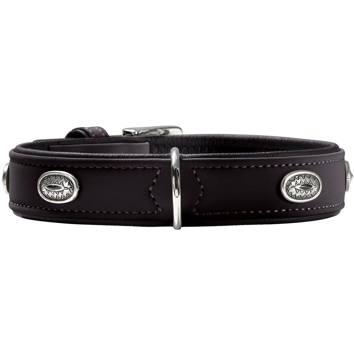 hunter-softie-stone-hundehalsband-kunstleder-mit-schmucksteinen-und-nieten-verst image 1