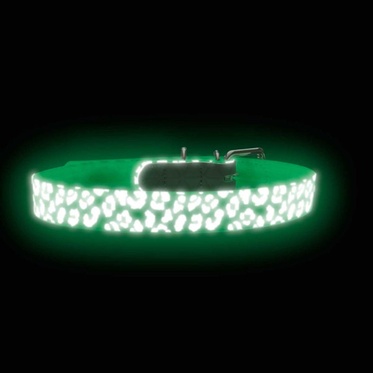 hunter-halsband-convenience-reflect-glow-s-m-45-wei-leopardenmuster-reflektieren image 3