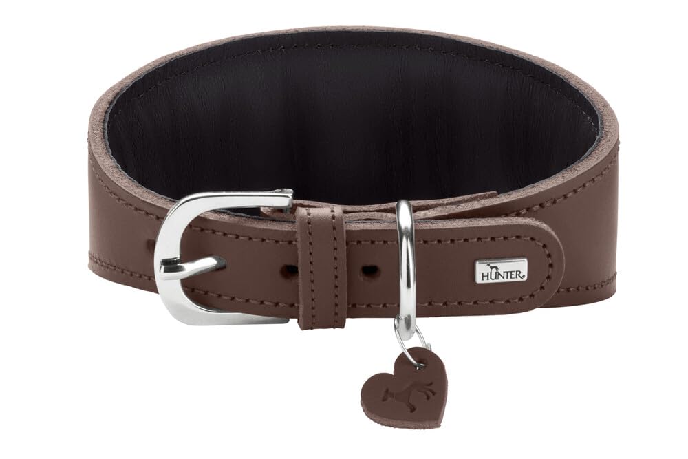 hunter-windhundhalsband-love-braun-schwarz-weiches-rindsleder-gepolstert-made-in image 3