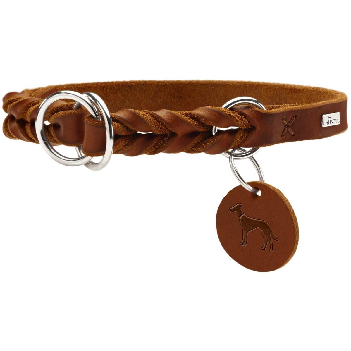 hunter-dressurhalsung-solid-education-gr-e-s-m-35-40-cm-cognac-handgeflochtenes- image 2