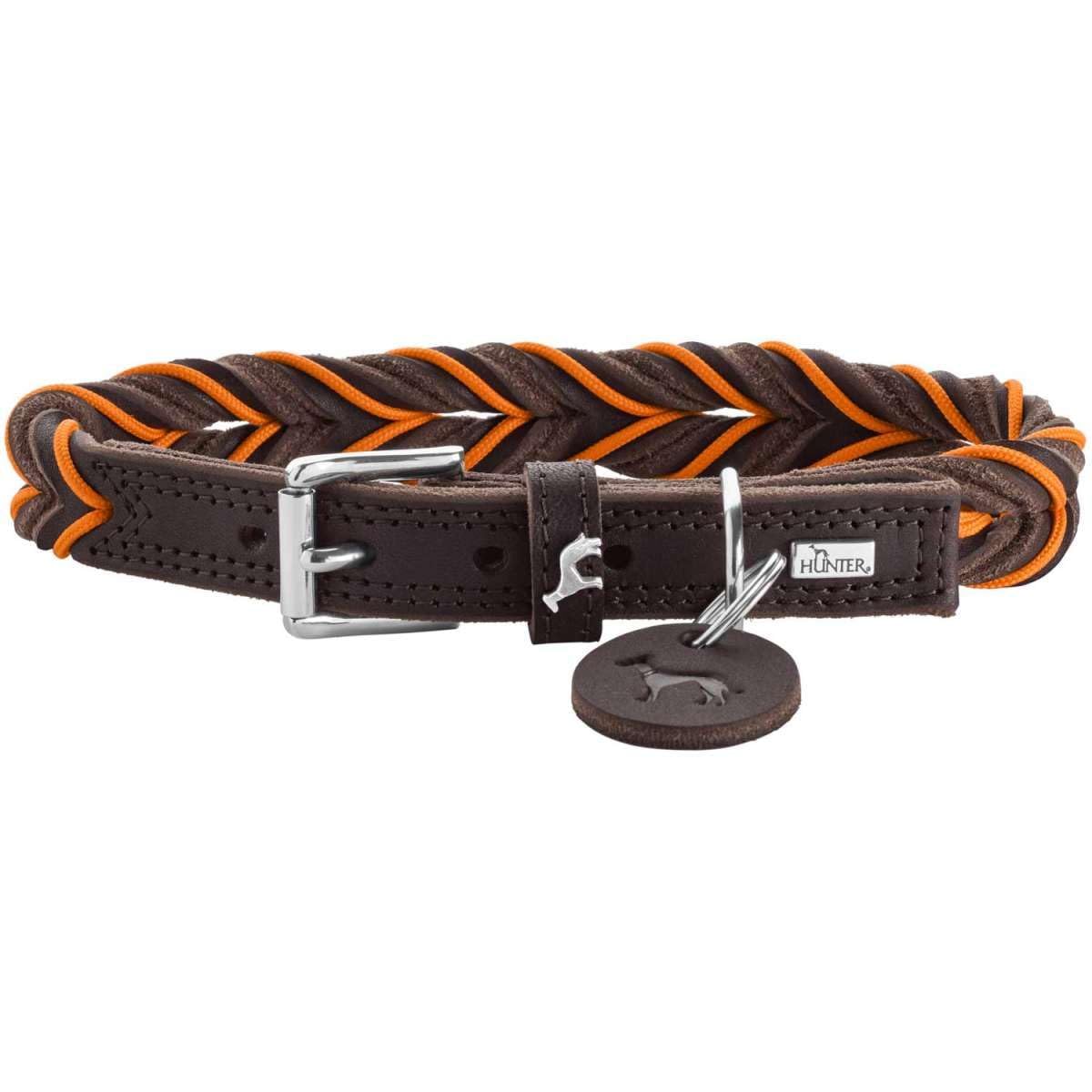 hunter-solid-education-cord-hundehalsband-gr-e-40-handgeflochtenes-rindsleder-mi image 1