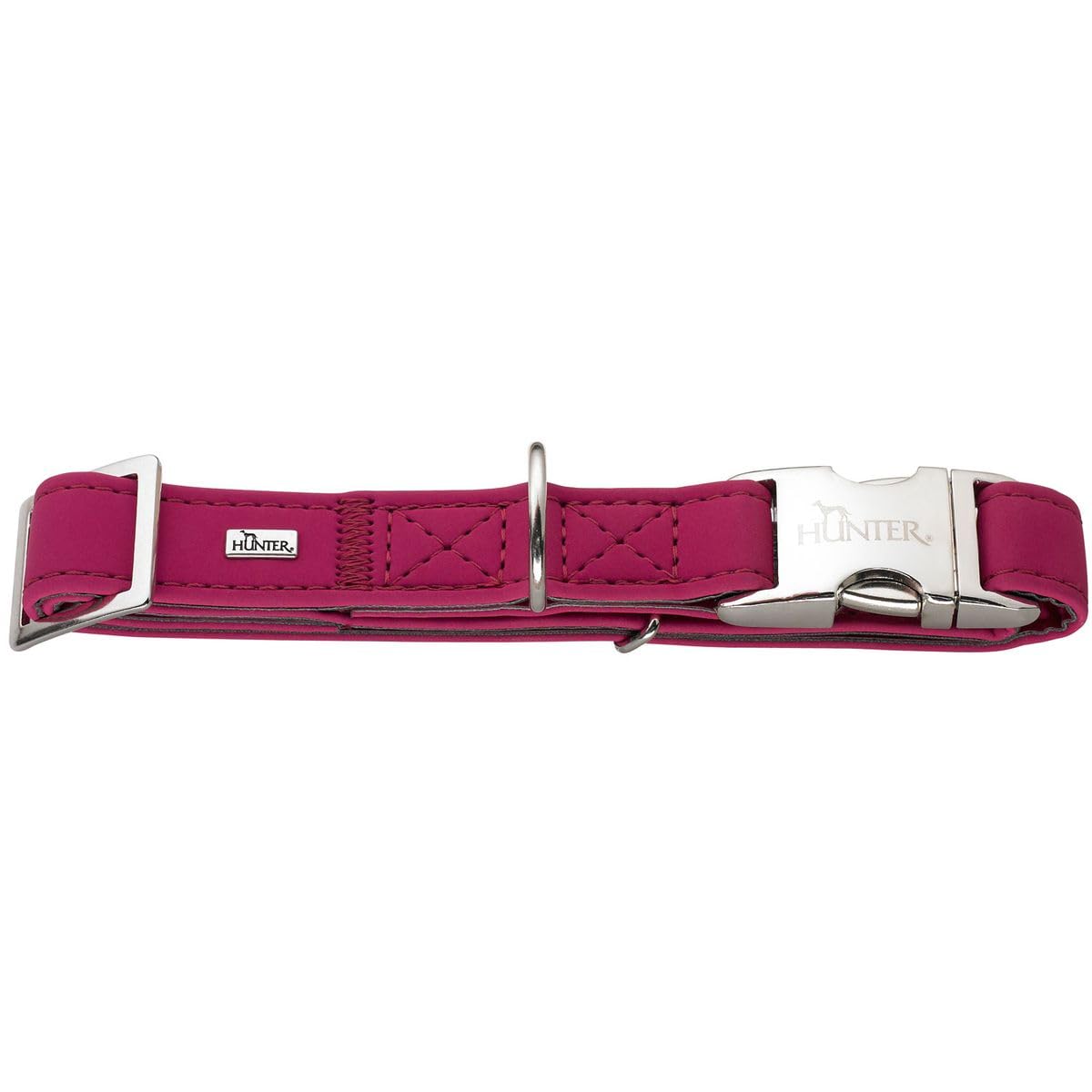 hunter-softie-alu-strong-hundehalsung-kunstleder-in-nubukoptik-mit-aluminium-ste image 1