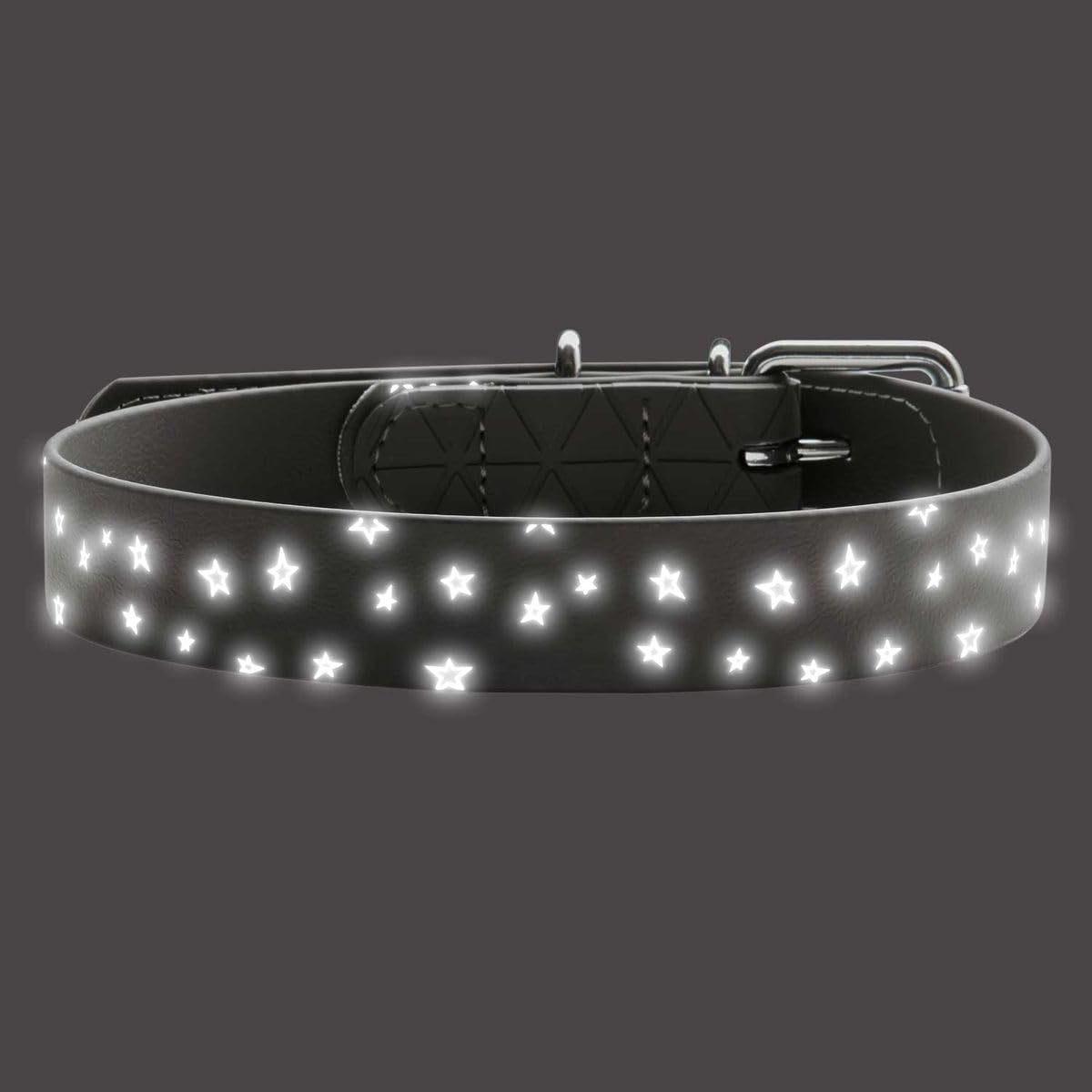 hunter-convenience-reflect-halsband-m-50-grau-mit-sterne-druck-reflektierend image 3