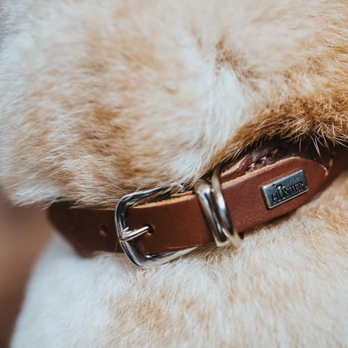 hunter-hundehalsband-round-soft-gr-e-35-braun-weiches-rindnappaleder-nyloneinlag image 8