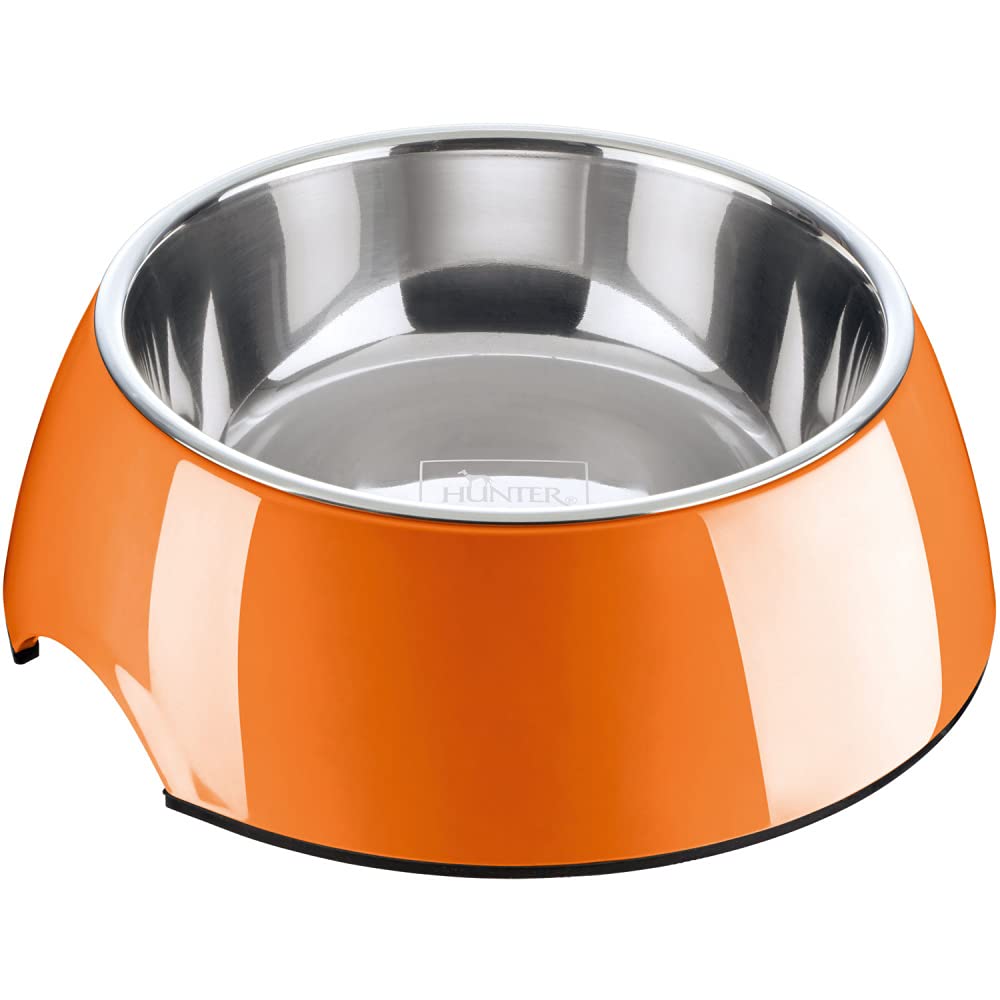 hunter-melamin-napf-mit-edelstahleinsatz-rutschfest-grau-700-ml image 7