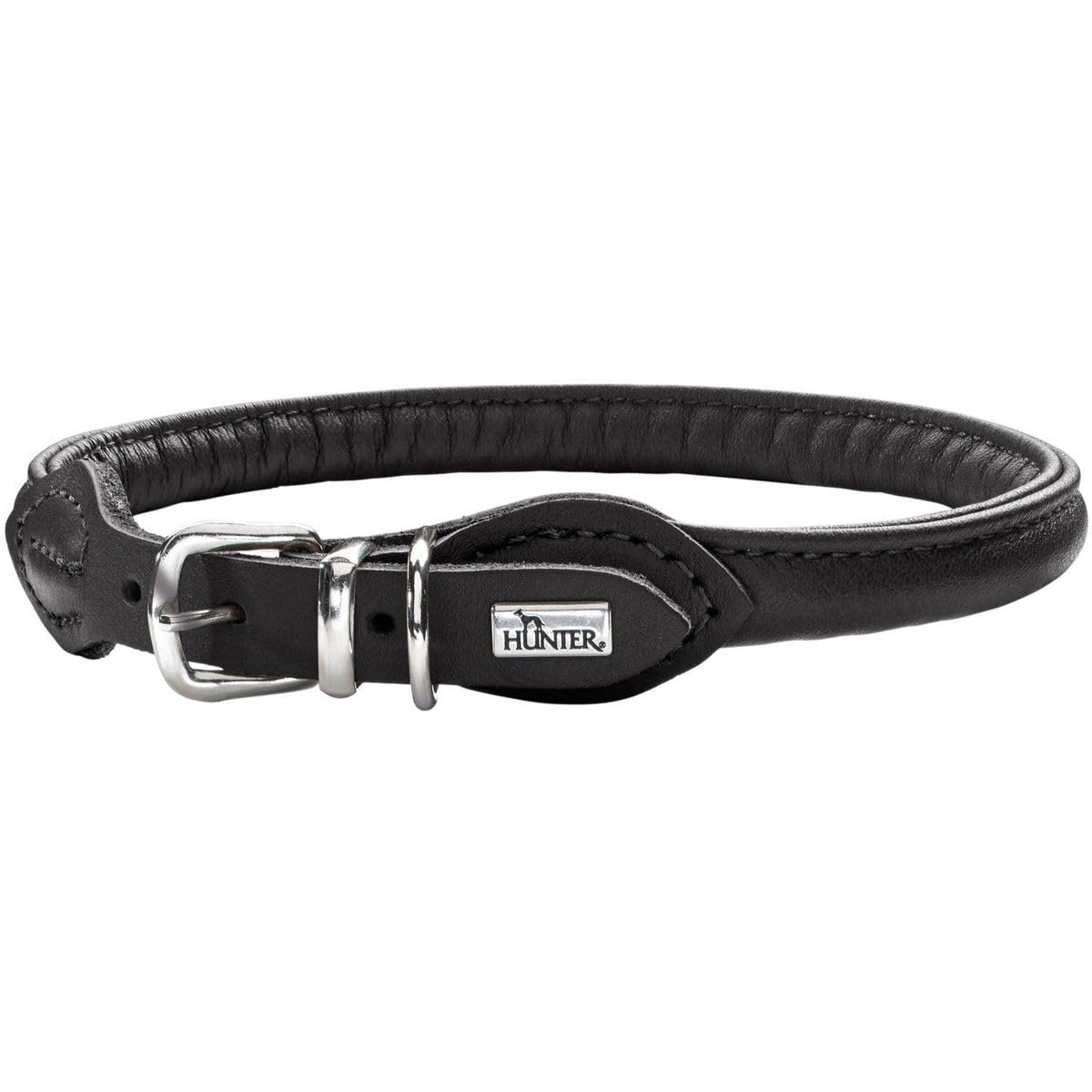hunter-hundehalsband-round-soft-gr-e-35-braun-weiches-rindnappaleder-nyloneinlag image 5