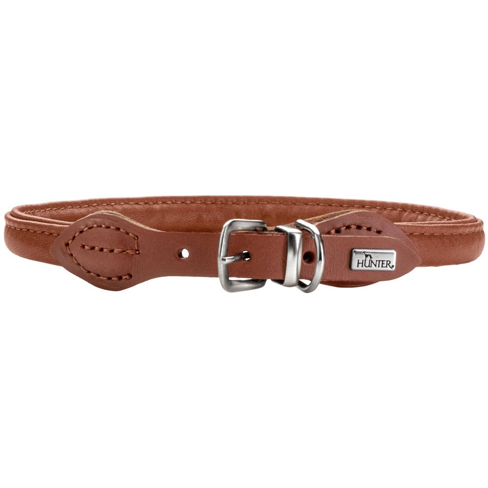 hunter-halsband-round-soft-canadian-up-cognac-rundgen-htes-rindsleder-mit-nylonk image 1
