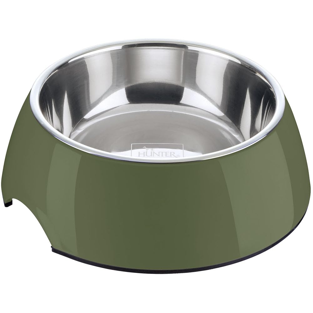 hunter-melamin-napf-mit-edelstahleinsatz-rutschfest-grau-700-ml image 8