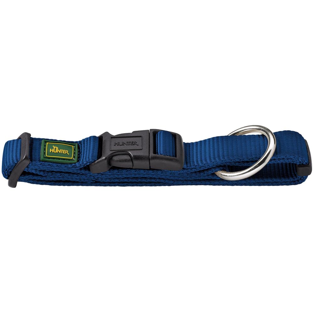 hunter-vario-basic-nylon-hundehalsband-s-1-0-cm-braun-stufenlos-verstellbar-klic image 3
