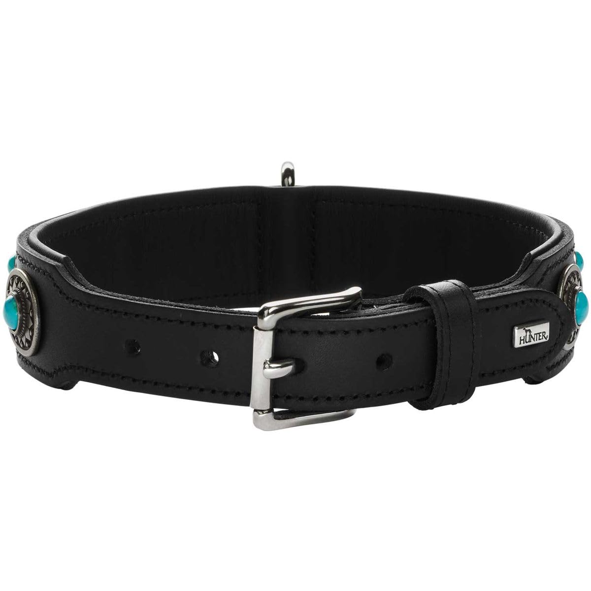 hunter-sioux-hundehalsband-schwarz-softvollrindleder-mit-indianischem-ornament-d image 3