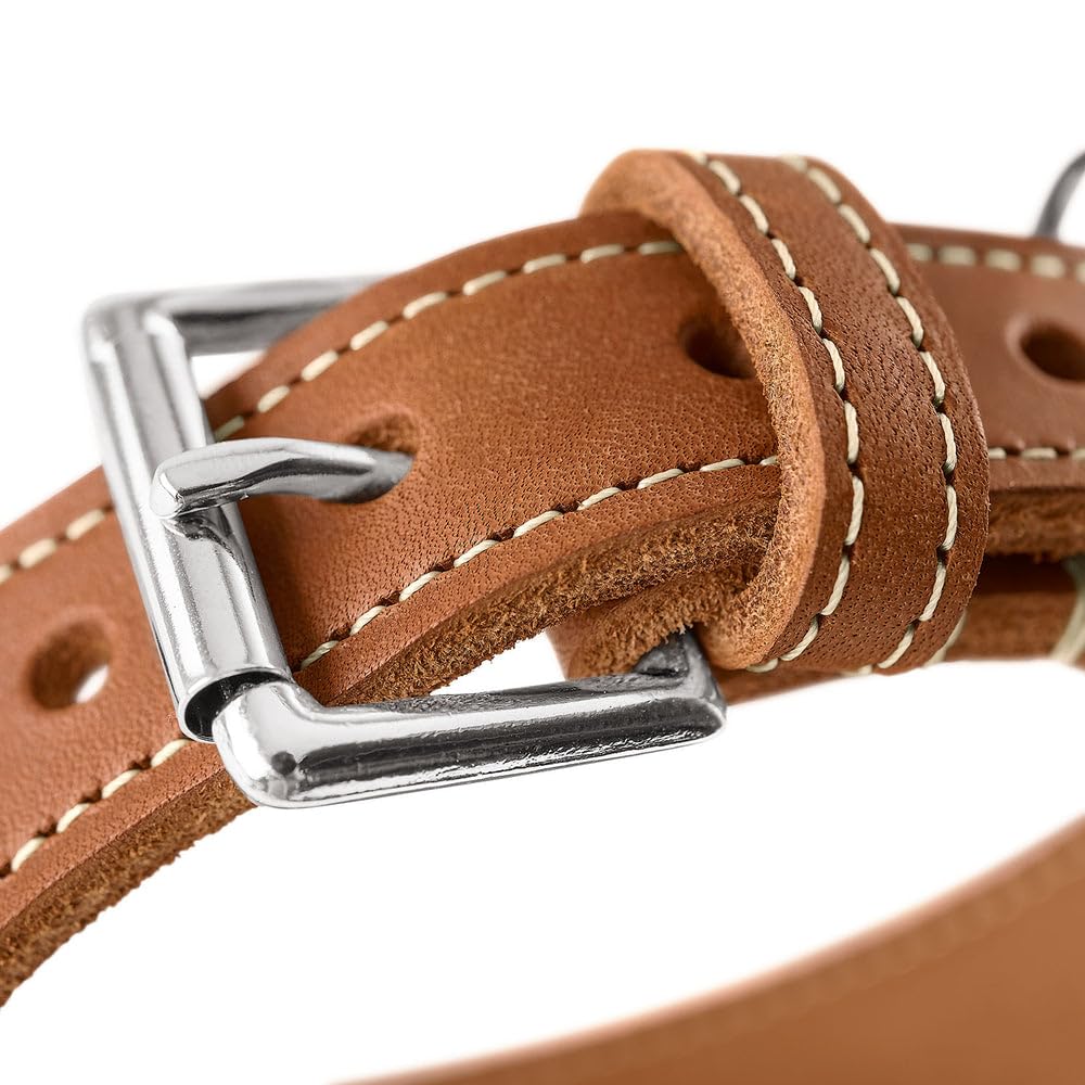 hunter-windhundhalsband-aalborg-gr-e-32-cognac-softleder-mit-druckverteilendem-k image 7