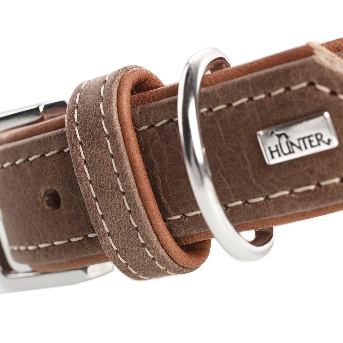 hunter-hundehalsband-porto-pflanzlich-gegerbtes-olivenleder-tabak-cognac-gr-e-40 image 5