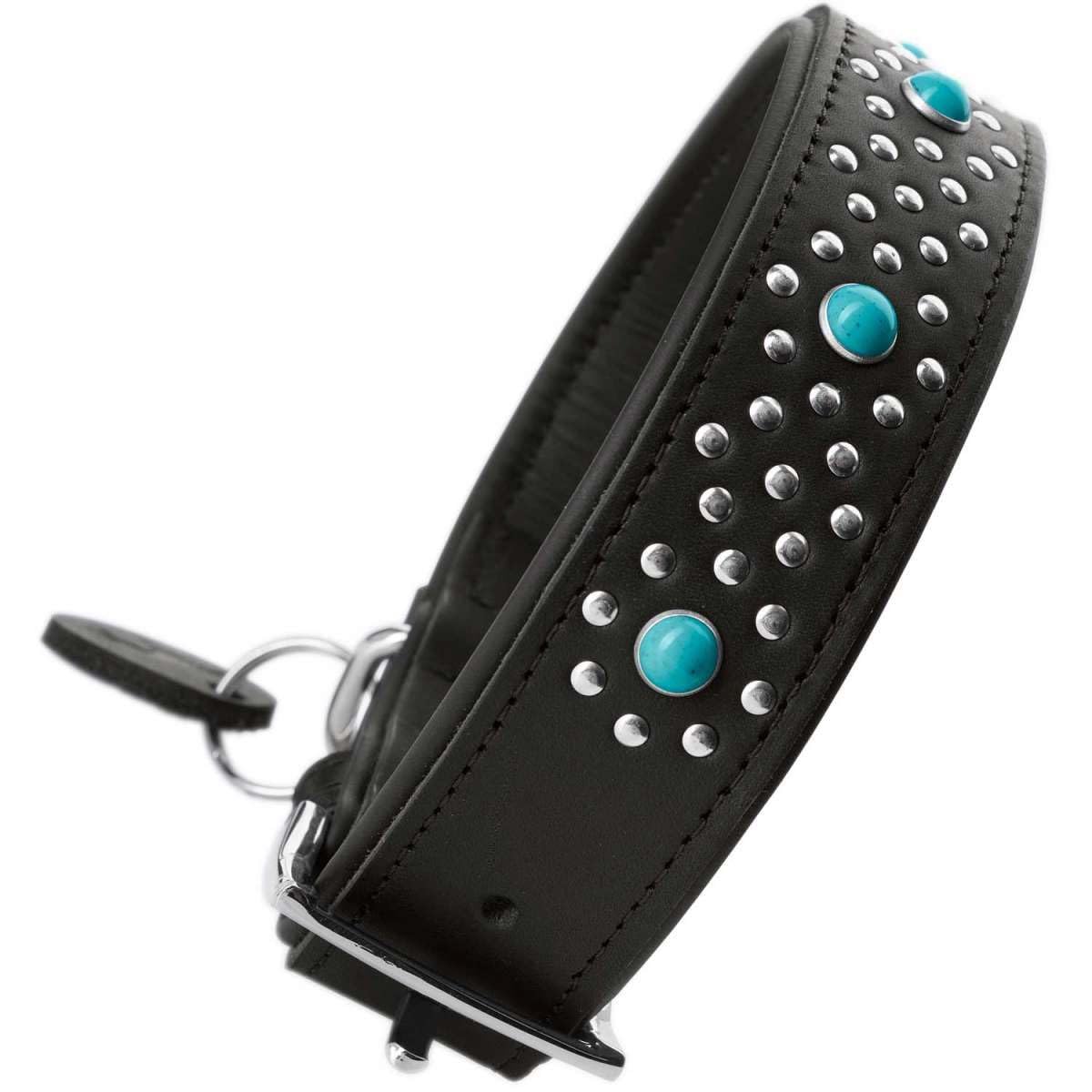 hunter-halsband-madona-gr-e-45-schwarz-rindsleder-mit-nappaleder-nieten-und-schm image 2