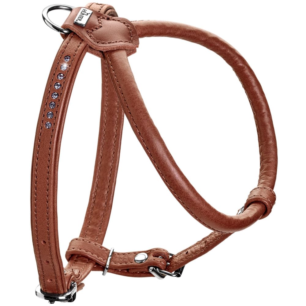 hunter-round-soft-canadian-up-hundegeschirr-weiches-leder-cognac-rundgen-ht-fell image 1