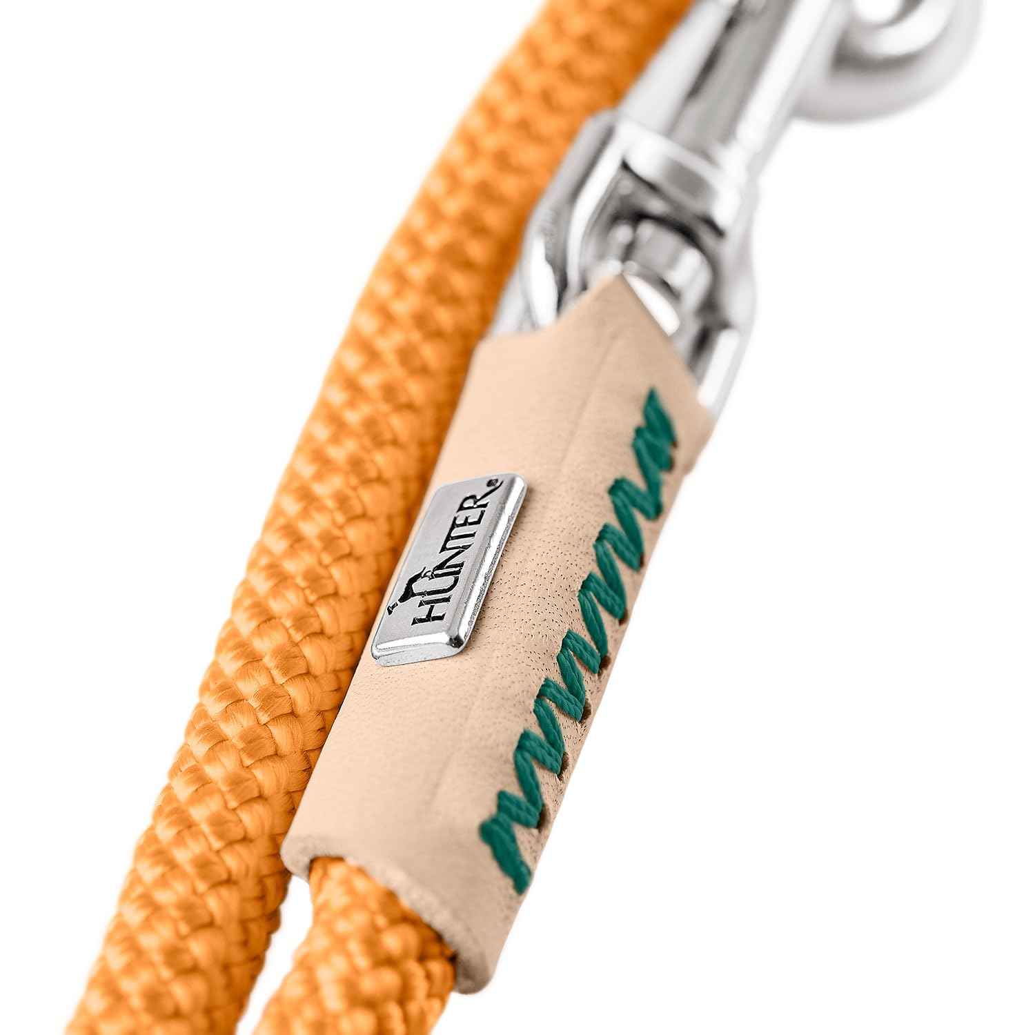 hunter-verstellbare-hundef-hrleine-malia-apricot-natur-tau-leder-3-fach-verstell image 4