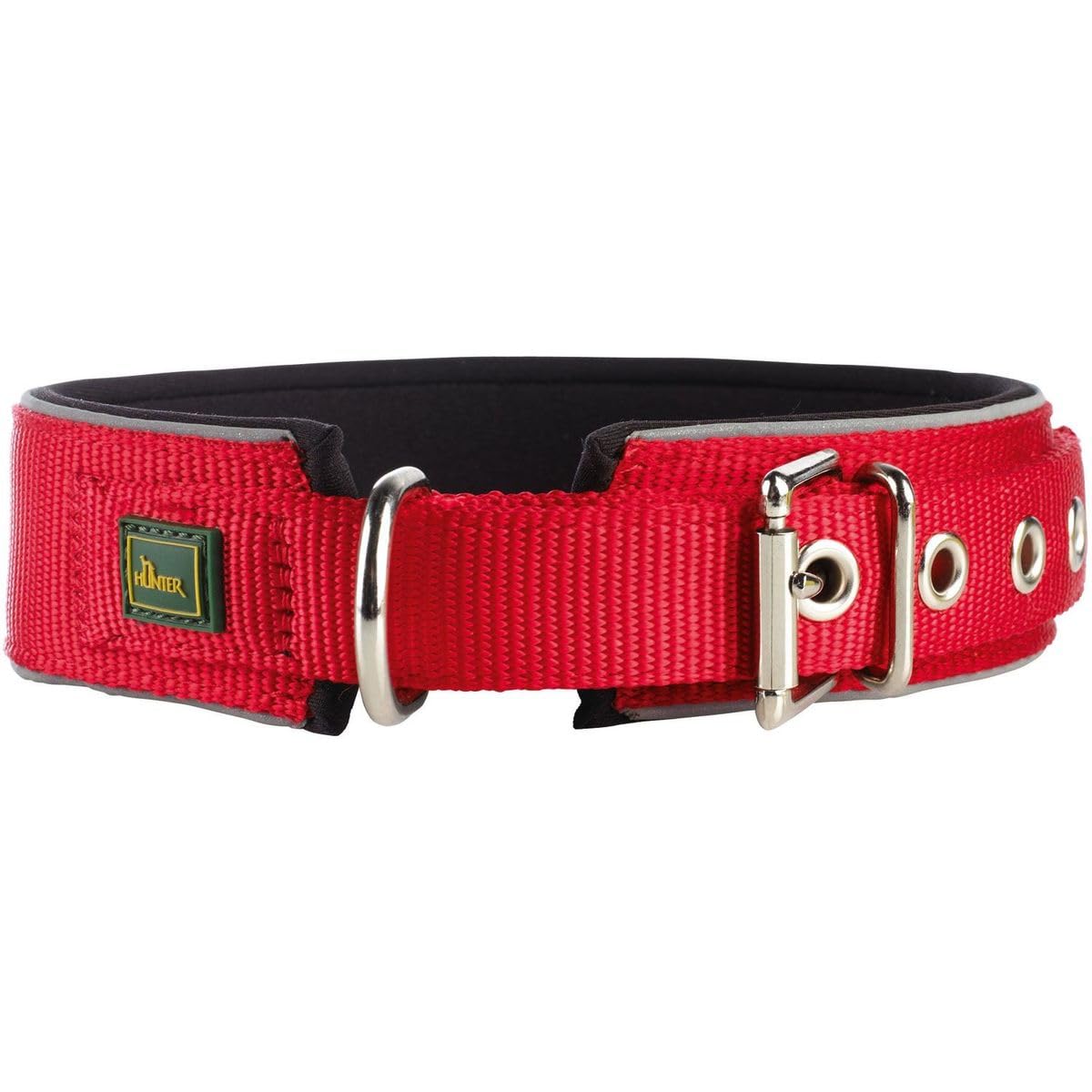 hunter-neopren-reflect-hundehalsband-gr-e-45-braun-caramel-weiche-polsterung-ref image 6