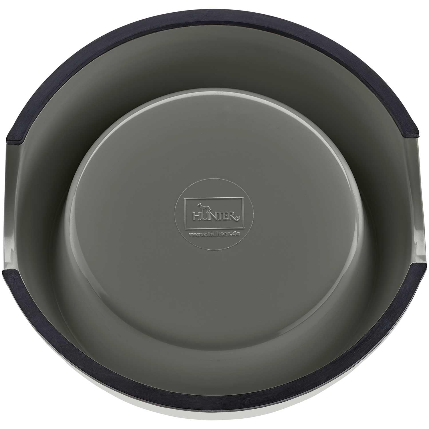hunter-melamin-napf-mit-edelstahleinsatz-rutschfest-grau-700-ml image 3