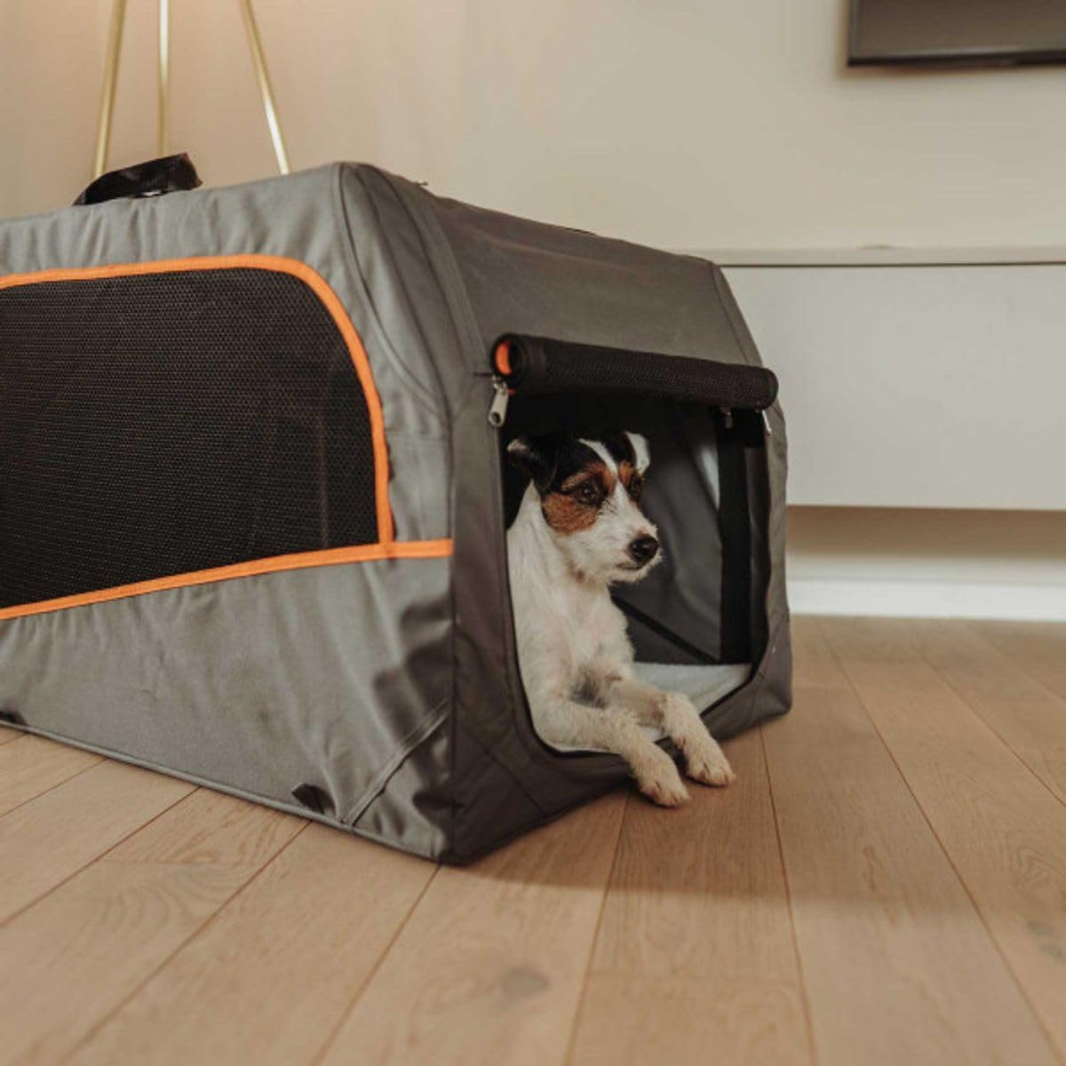 hunter-hundetransportbox-mit-aluminium-gestell-gr-e-s-faltbare-transportbox-61x4 image 6