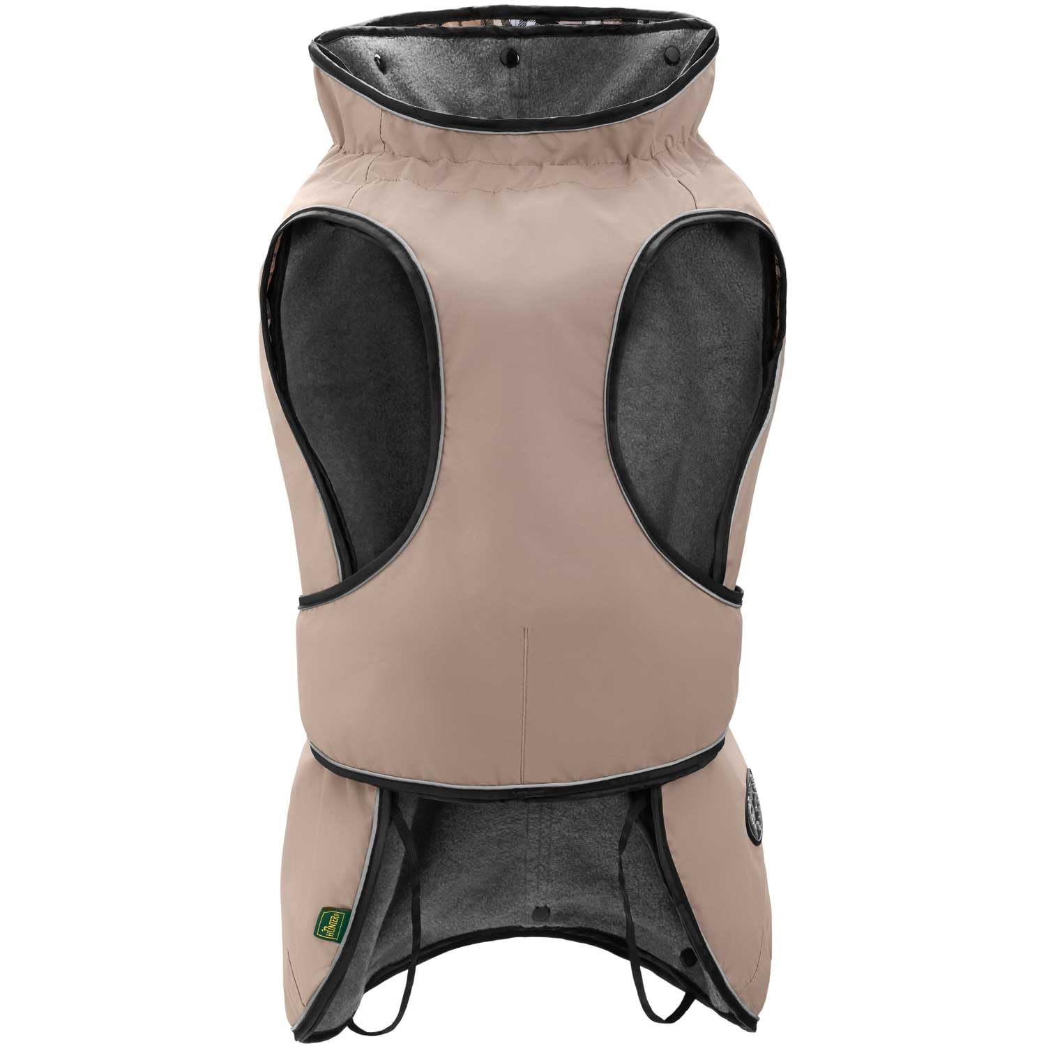 hunter-hundemantel-uppsala-50-in-taupe-2in1-wintermantel-mit-herauskn-pfbarem-in image 2