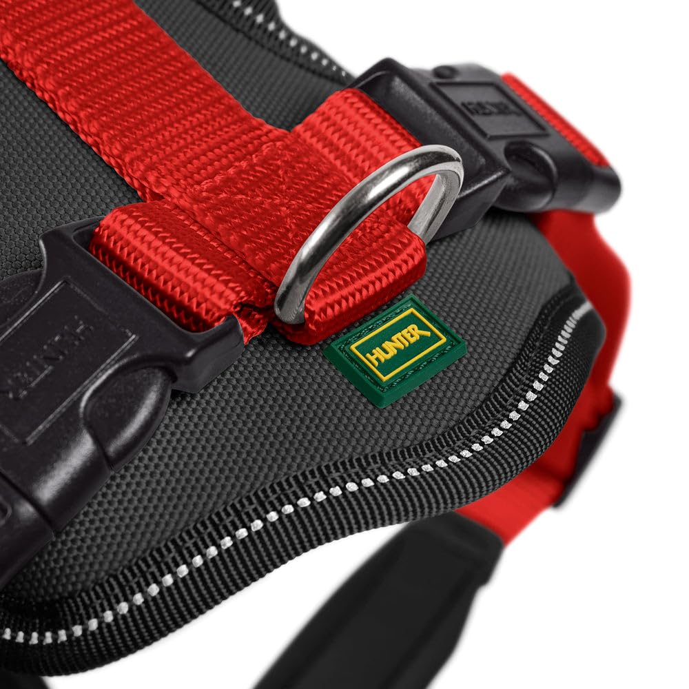 hunter-hundegeschirr-neopren-m-1-oliv-schwarz-gepolstertes-nylon-brustgeschirr-m image 8
