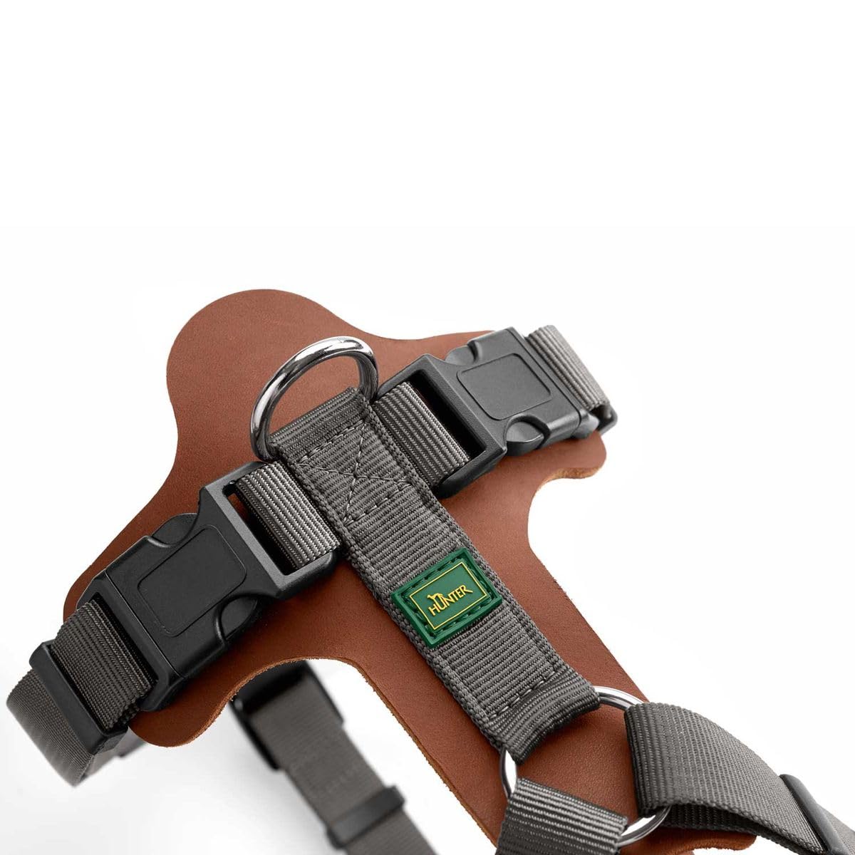 hunter-hundegeschirr-aalborg-mixed-rindsleder-nylon-5-fach-verstellbar-cognac-gr image 3
