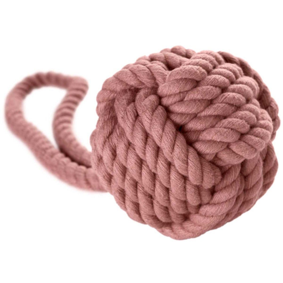 hunter-inari-hundespielzeug-tau-schleuderball-100-baumwolle-mit-handschlaufe-pas image 2