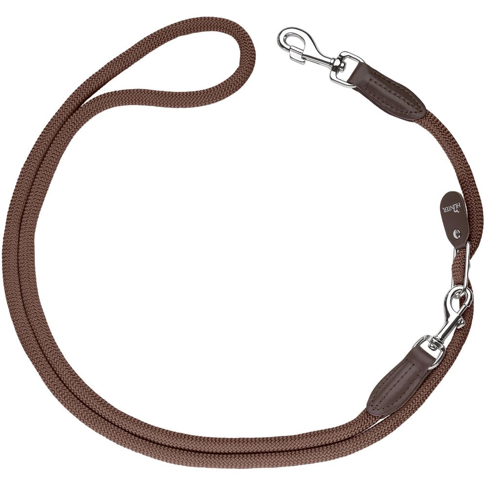 hunter-vario-hundeleine-freestyle-braun-260-cm-stufenlos-verstellbar-wetterfeste image 5