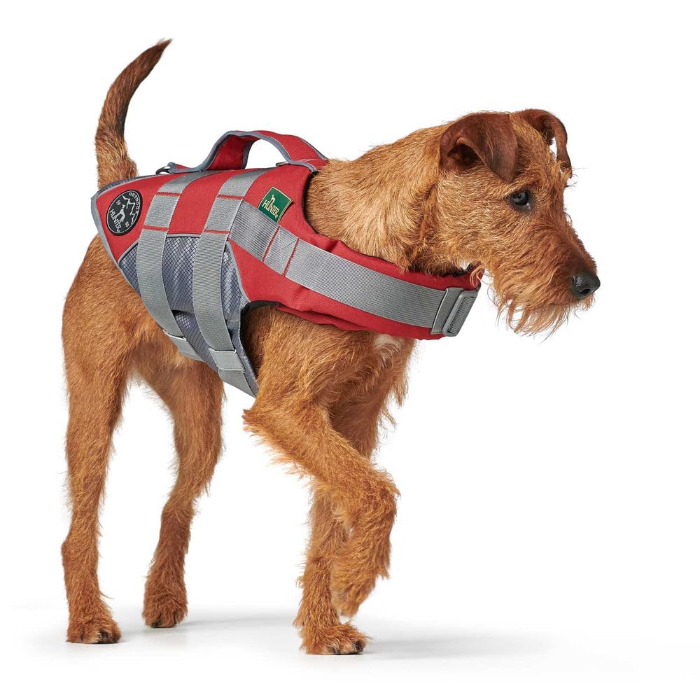 hunter-hunde-schwimmweste-moss-gr-e-l-rot-starker-auftrieb-verstellbar-reflektie image 2