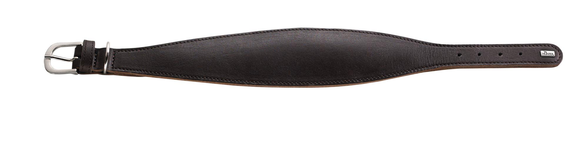 hunter-super-soft-windhundhalsband-leder-gepolstert-gr-e-32-xs-25-28-cm-dunkelbr image 3