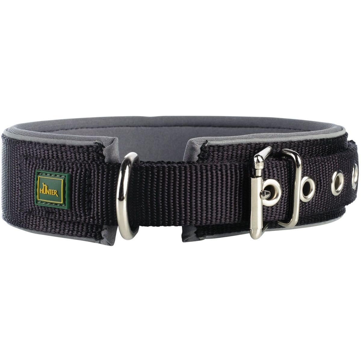 hunter-neopren-reflect-hundehalsband-gr-e-45-braun-caramel-weiche-polsterung-ref image 5