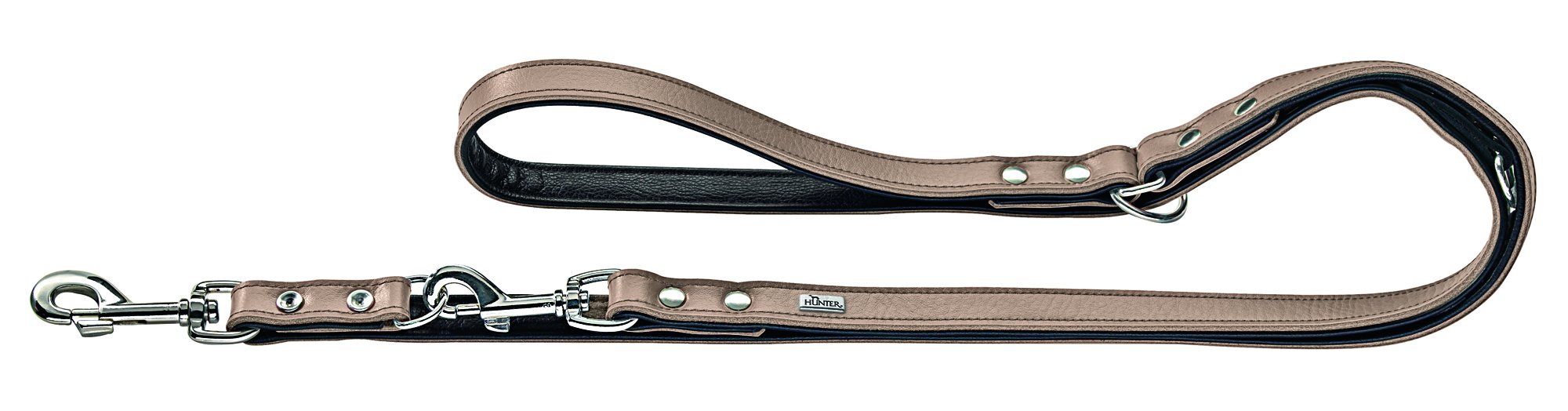 hunter-basic-verstellbare-f-hrleine-f-r-hunde-beschichtetes-spaltleder-witterung image 4