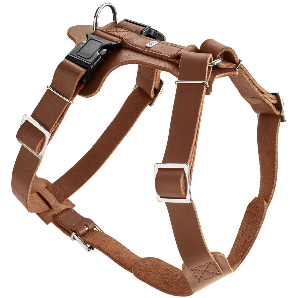 hunter-aalborg-y-hundegeschirr-leder-dreifach-verstellbar-s-m-1-cognac image 2