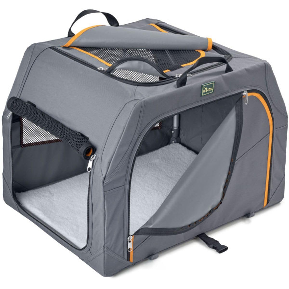 hunter-hundetransportbox-mit-aluminium-gestell-gr-e-s-faltbare-transportbox-61x4 image 1