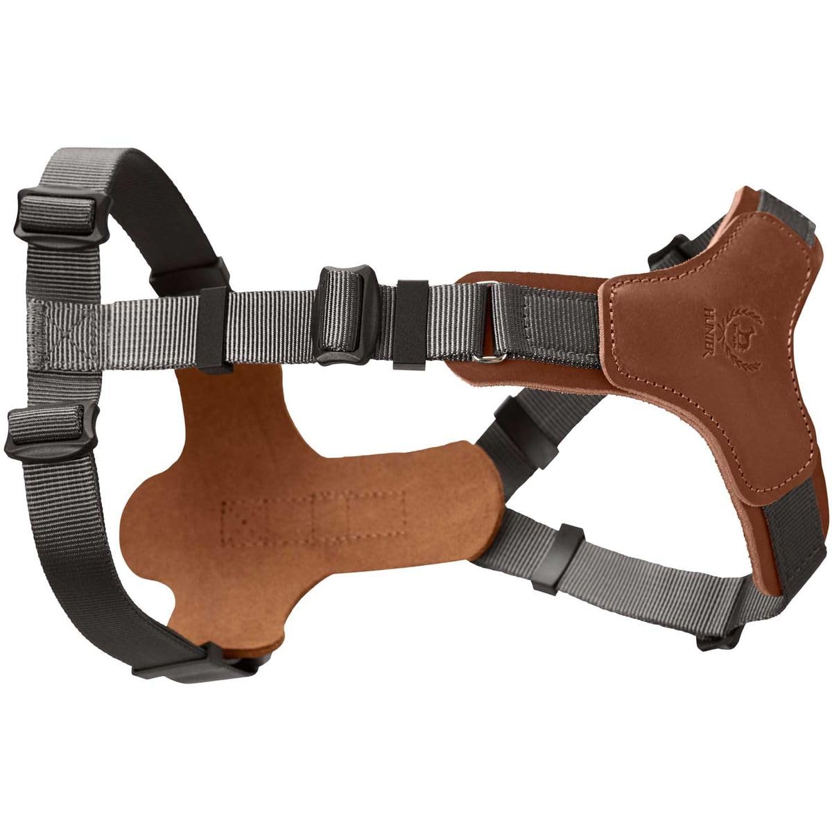 hunter-hundegeschirr-aalborg-mixed-rindsleder-nylon-5-fach-verstellbar-cognac-gr image 5