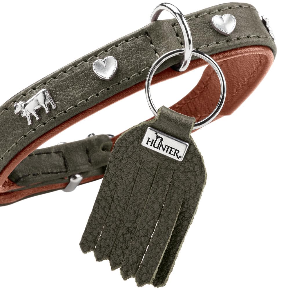 hunter-hundehalsband-m-nchen-mini-cognac-schwarz-leder-f-r-kleine-hunde-welpen-g image 4