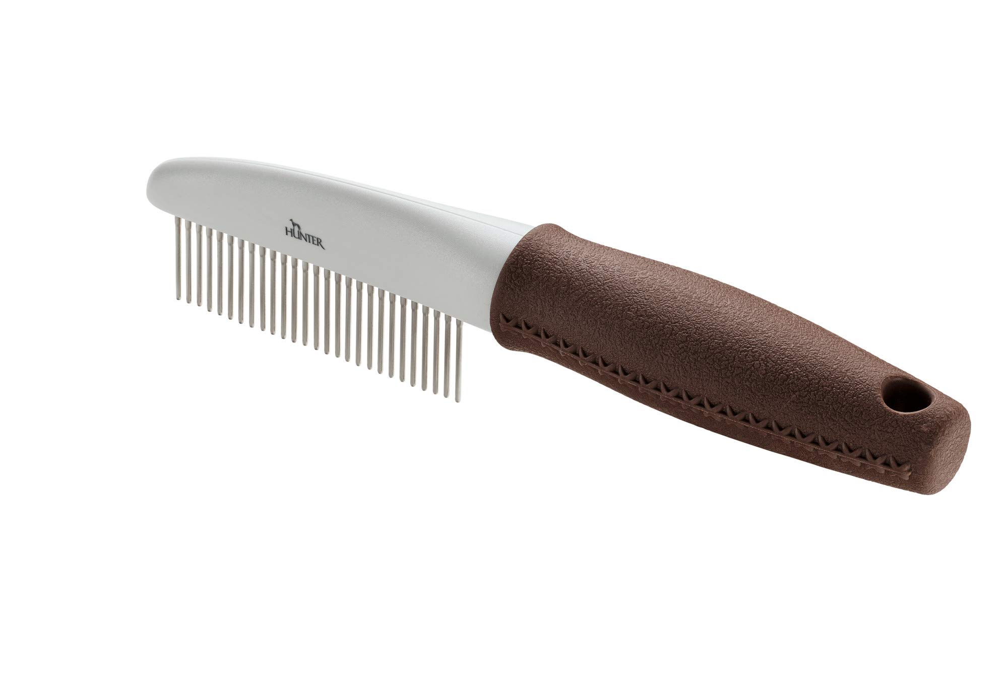 hunter-spa-pflegekamm-mit-rotierenden-zinken-gr-e-m-19-x-4-cm-grau-braun image 5