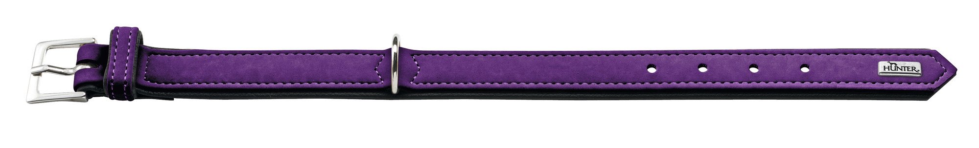 hunter-softie-hundehalsband-kunstleder-in-nubuk-optik-violett-gr-e-40-xs-s-28-34 image 2
